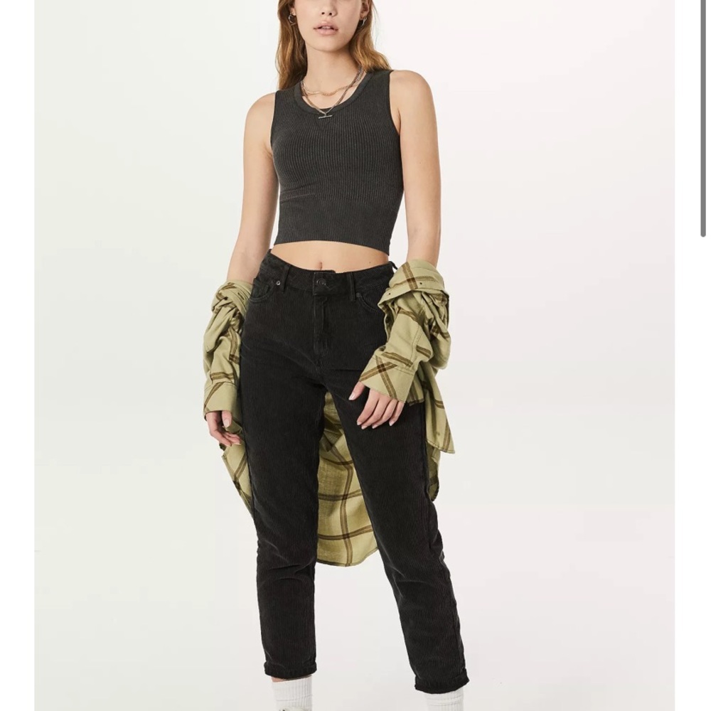 BDG UO Black Acid Wash Corduroy Mom Jeans sz30